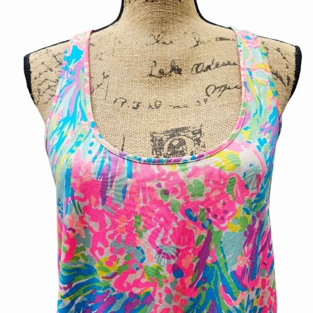 Lilly Pulitzer Multicolor Tropical Floral Print Ruffled Resort Sundress, Size S